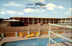 Airport TraveLodge Postcard