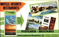 Motels-Resorts Restaurants Hollywood, FL Postcard Postcard