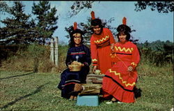 Koasati Indian Maidens Elton, LA Native Americana Postcard Postcard