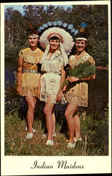 Indian Maidens Native Americana Postcard Postcard