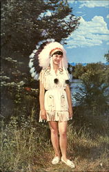 Beautiful Indian Maiden Native Americana Postcard Postcard