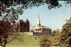 A campus scene New Chapel Postcard