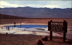 Badwater, Death Valley California Postcard Postcard