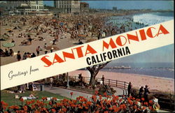 Greetings from Santa Monica, California Postcard Postcard