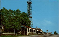 Mount Gayler Tower on U.S. 71 in the Boston Mountains Arkansas Ozarks Mountainburg, AR Postcard Postcard