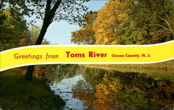 Greetings from Toms River Ocean County, N.J New Jersey Postcard Postcard