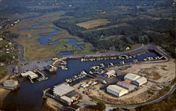 Air View of Barnstable Harbor Cape Cod, MA Postcard Postcard