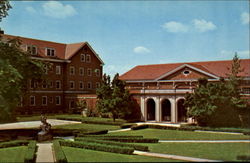 Archangelus Hall, Quadrangle and Benincasa Dining Hall Siena Heights College Postcard