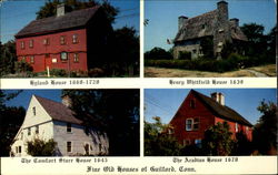 Fine Old Houses of Guilford, Conn Postcard