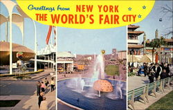 Greetings from New York The World's Fair City Postcard