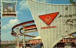 AMF Monorail New York 1964 NY Worlds Fair Postcard Postcard