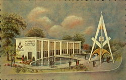 Masonic Brotherhood Center 1964 NY Worlds Fair Postcard Postcard