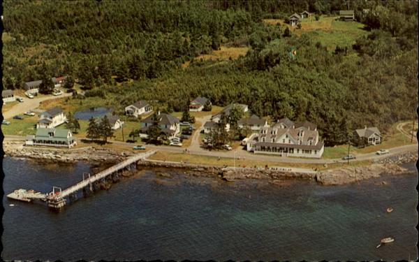 Air view at Ocean Point, Maine