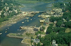 View of the Harbour and Town Kennebunkport, ME Postcard Postcard