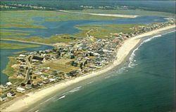 Aerial View of beach area Postcard