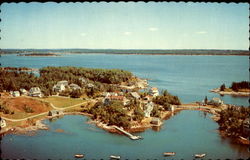 Air View of Christmas Cove, Maine Postcard