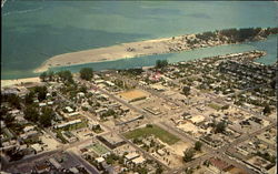 Beach and Shopping Center Postcard