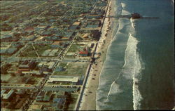Pier, Beach and Play Grounds Postcard