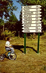 Famous Maine Signpost Postcard
