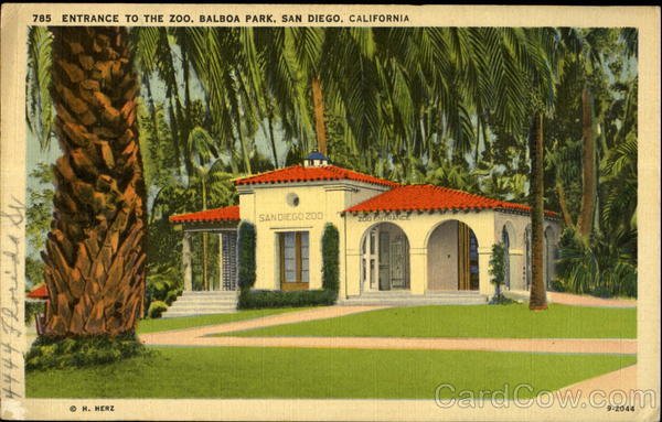 Entrance to the Zoo, Balboa Park San Diego California
