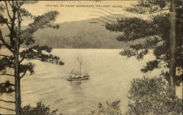 Sailing at Camp Wabunaki Hillside Maine