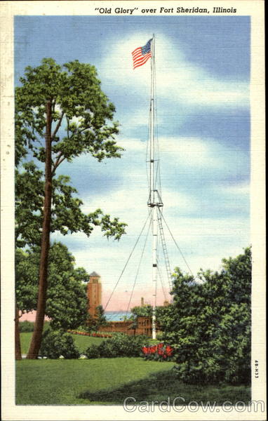 Old Glory over Fort Sheridan Illinois