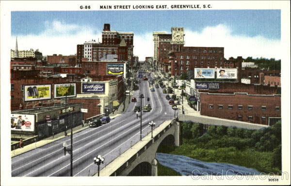 Main Street Looking East, Greenville, S. C South Carolina