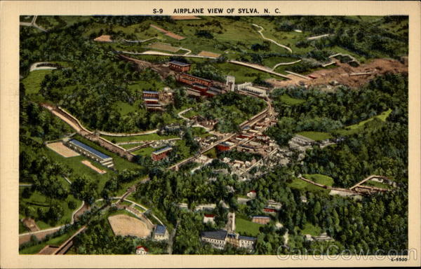 Airplane view of Sylva, N.C North Carolina