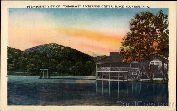 Sunset view of Tomahawk Recreation Center Black Mountain North Carolina
