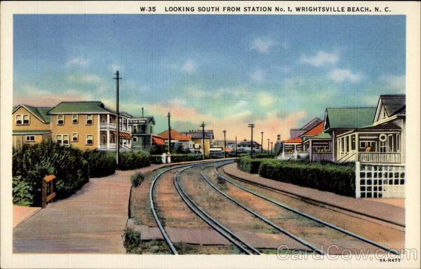 Looking South from Station No. 1 Wrightsville Beach North Carolina