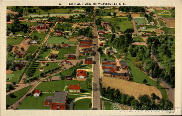 Airplane View of Weaverville, NC North Carolina