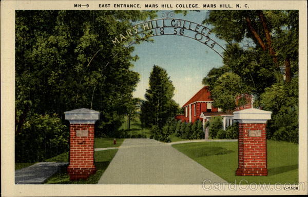 West entrance, mars hill college North Carolina