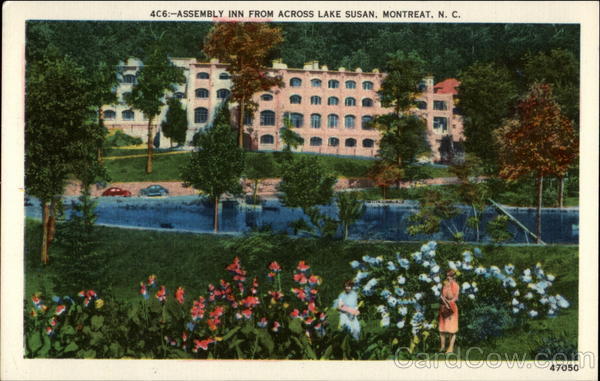 Assembly Inn from across Lake Susan Montreat North Carolina