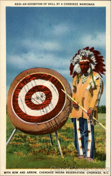 An Exhibition of Skill by a Cherokee Marksman North Carolina