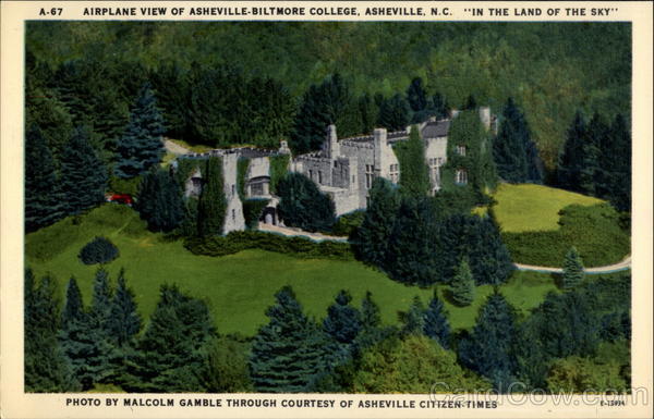 Airplane View of Asheville-Biltmore College North Carolina