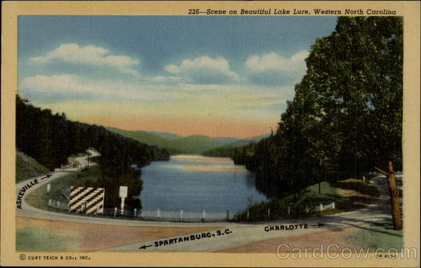 Scene on Beautiful Lake Lure North Carolina