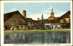 Horseback Riders at Challenger Inn Village Sun Valley, ID Postcard Postcard