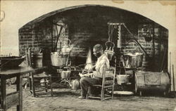 Kitchen Fireplace at Stratford Hall Postcard