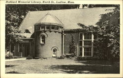 Hubbard Memorial Library Ludlow, MA Postcard 