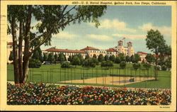 4583 - U.S. Naval Hospital, Balboa Park, San Diego, California Postcard