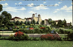 U.S. Naval Hospital, Balboa Park, San Diego, California-21 Postcard