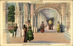 A Palace Corridor Postcard