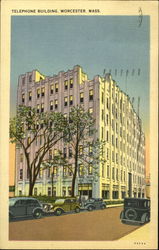Telephone Building, Worcester, Mass Postcard