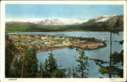 Aerial View of Seward Postcard
