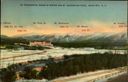 Presidential Range in Winter and Mt. Washington Hotel Postcard