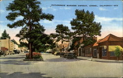 Picturesque Business District Carmel, CA Postcard Postcard