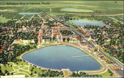 Aeroplane View of Lakeland, Florida Postcard