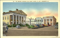 The Square, Showing Old Court House at Left Postcard