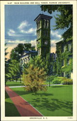 Main Building and Bell Tower, Furman University Postcard