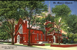 St. Mary's Church Greenville, SC Postcard Postcard